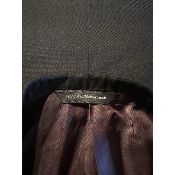 New Samuelsohn 40R Solid Black Designer Luxury Blazer Sport Jacket Super 130s - Picture 7 of 14